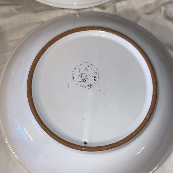 RARE VTG Caleca solid Hand Painted pasta soup bowl Made In Italy Set Of 4 - Picture 8 of 11